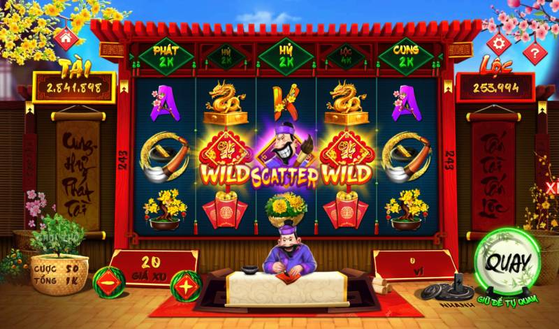 Cấu trúc của game slot Ông Đồ cần nắm 