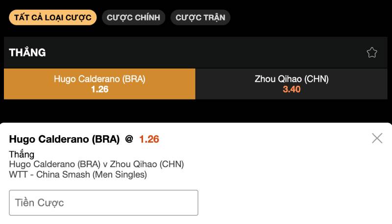 Chiến lược kèo set đầu tiên