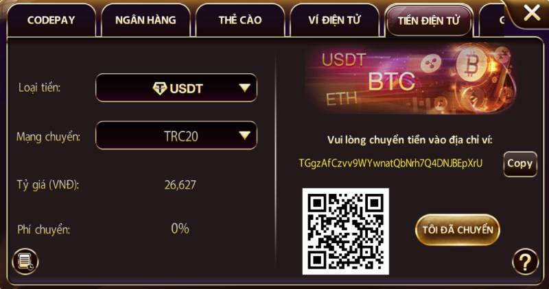 Nạp tiền ClubV bằng USDT – xu hướng hiện đại