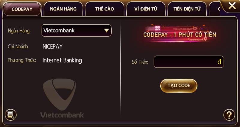 Nạp tiền ClubV qua CodePay – giải pháp “1 phút có tiền”